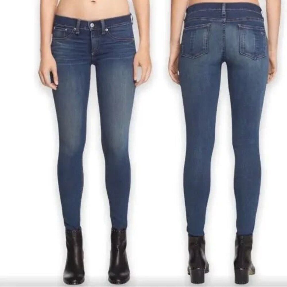 Rag & Bone Joshua Dark Skinny Jeans - Stretch Slim Fit 28